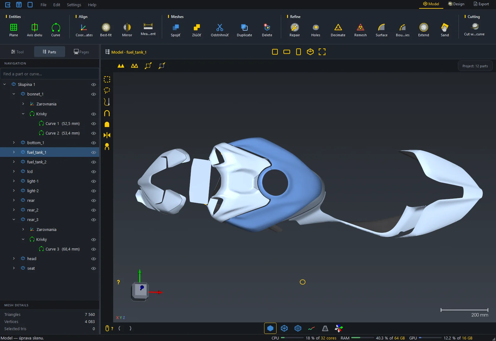 Scan in the Model station
