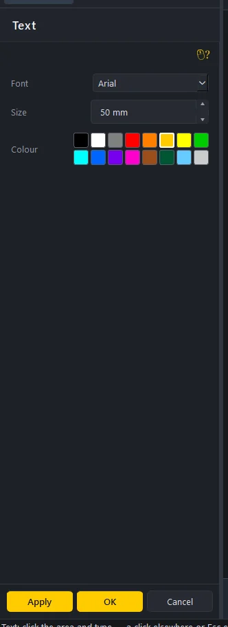 Text panel
